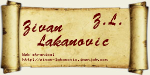 Živan Lakanović vizit kartica